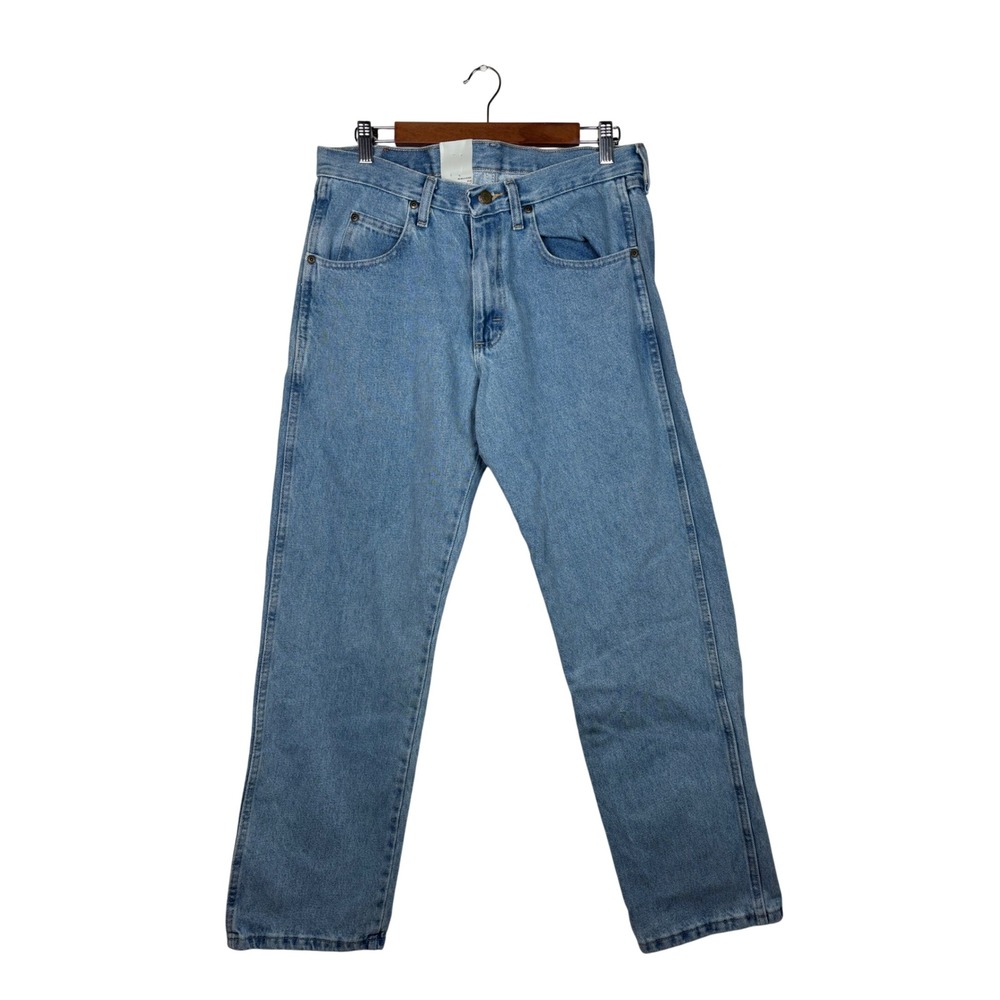 Wrangler Blue Ridge Jeans Mens 32x32 Light Blue Denim Relaxed Fit Work Jeans NEW